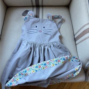 Mini Boden Gray dress with Floral Trim